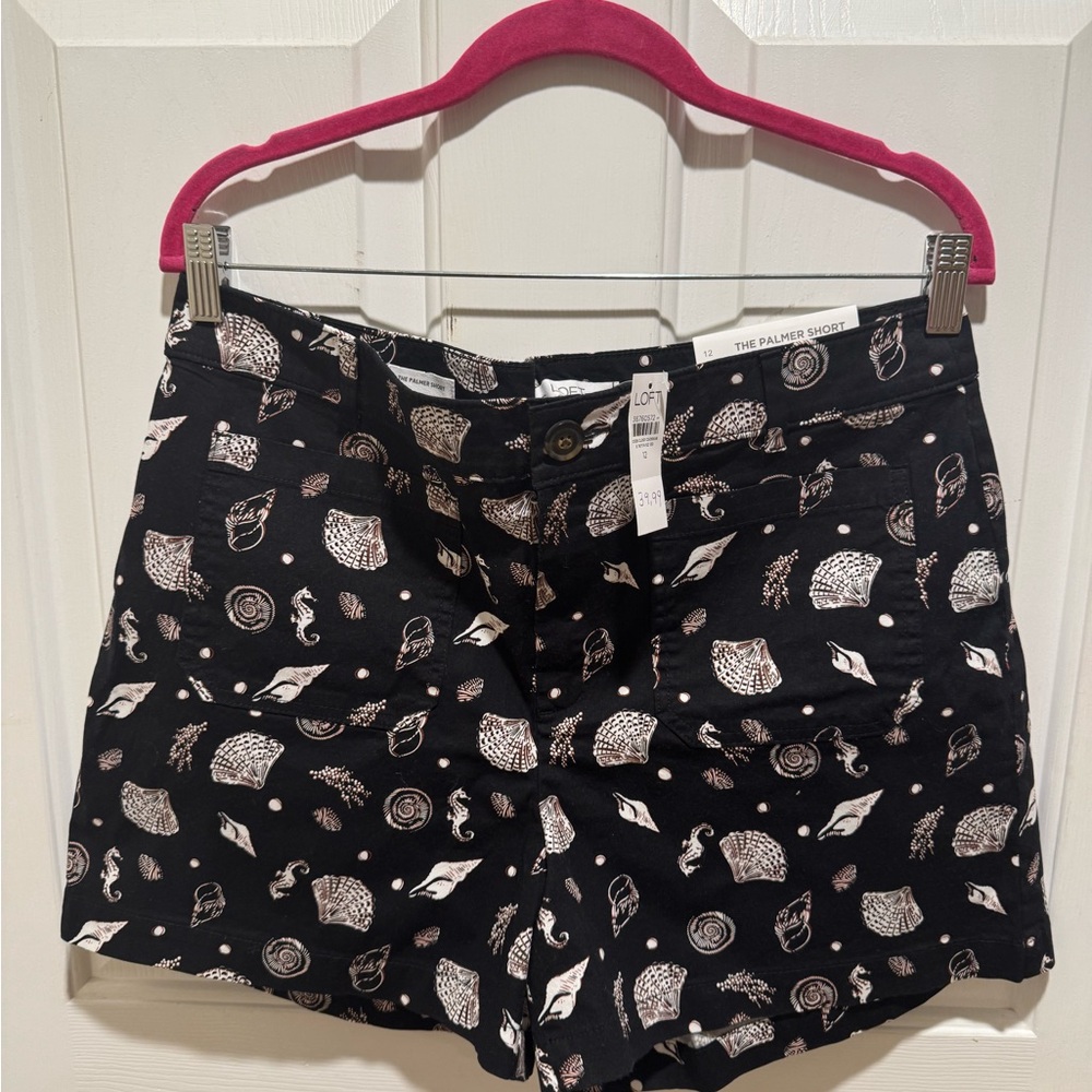 LOFT Black and White Patterned Women's Shorts